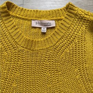 Philosophy Mustard Knit Pullover Vest
